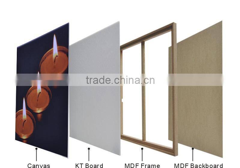 2016 LED canvas wall art christmas candle,canvas paining,christmas led lights candles