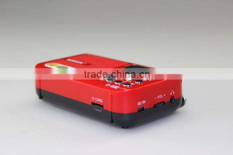2015 best selling D-65E FM radio portable speaker with SD card slot