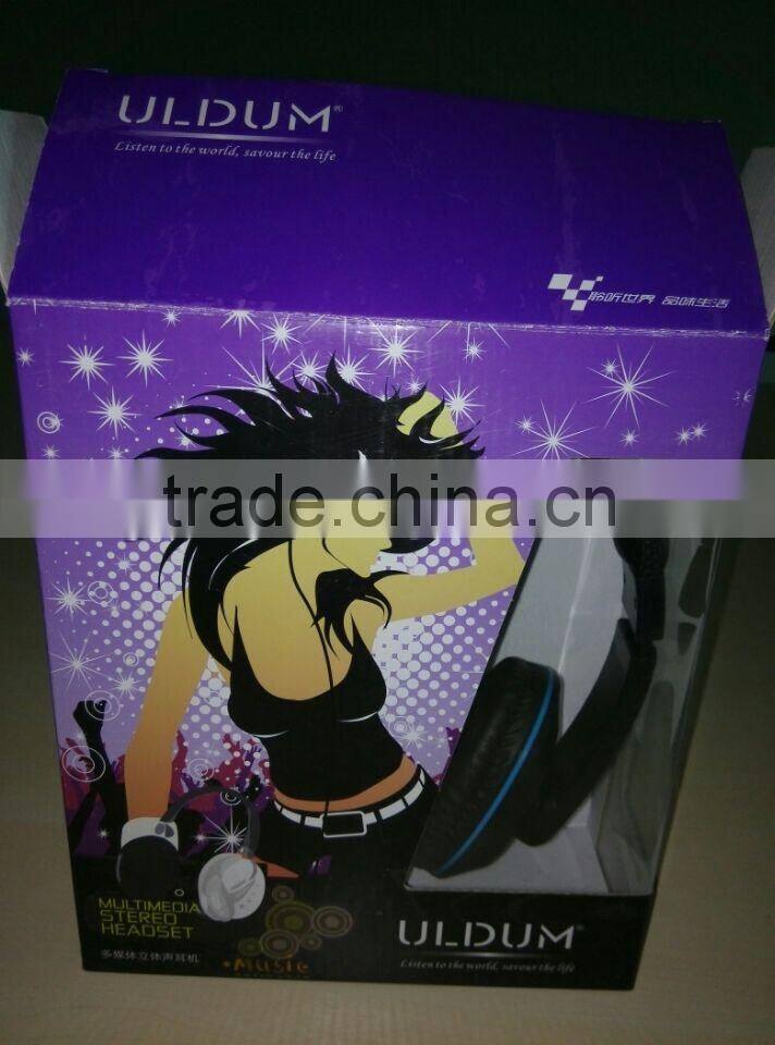 ULDUM brand over ear headset stereo headphones with mic for computers