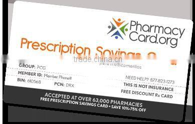 PVC discount shopping card/ discount card printing service