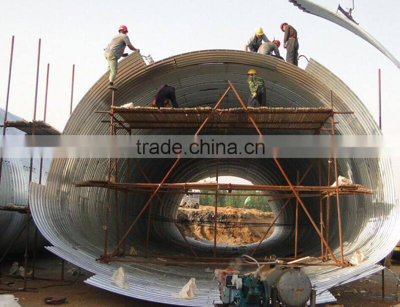 large diameter corrugated steel pipe