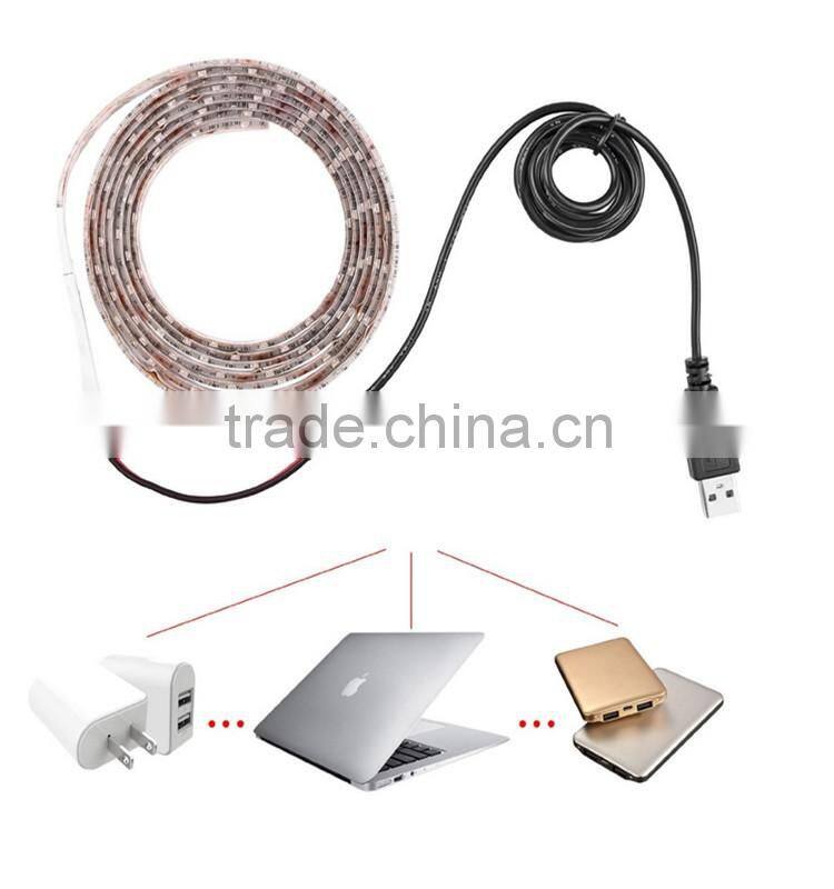 50cm 19.7in RGB LED Strip Light TV Background Lighting Kit RED GREEN BLUE With 5V & USB Light Controller