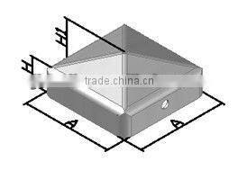 Steel Fence Post caps white galvanized