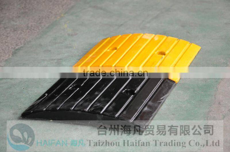 500*300*40mm New Products rubber speed bump for Crossroads /High quality hot sell rubber speed bump used in Intersection