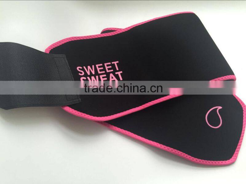 AS SEEN ON TV Sweet Sweat Premium Thigh Trimmers (Pink Logo) for Men & Women waist trimmer trainer belt