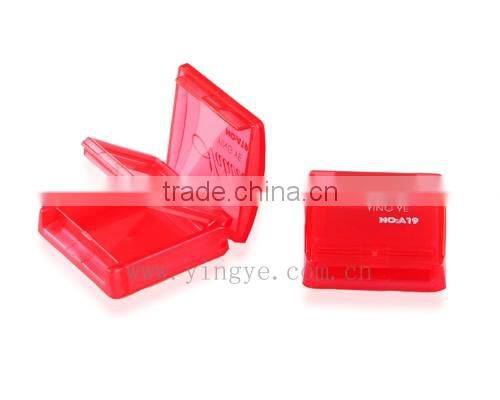 Transparent red square Two-layers miss rose compact powder container
