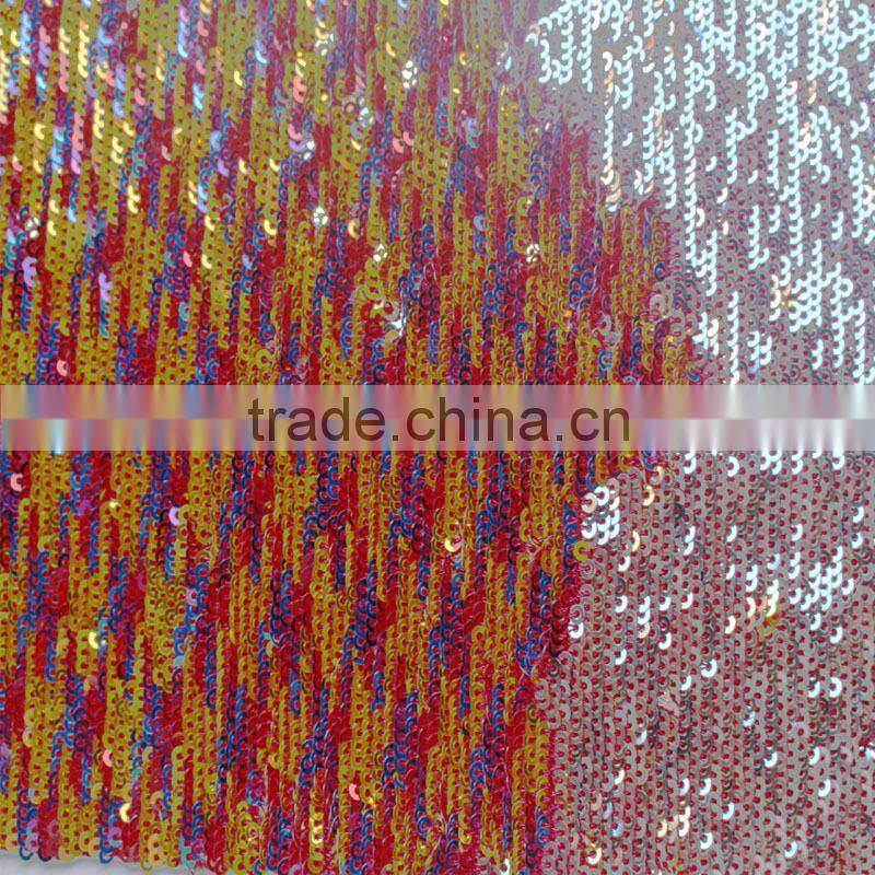 turnover 3mm sequin fabric leopard