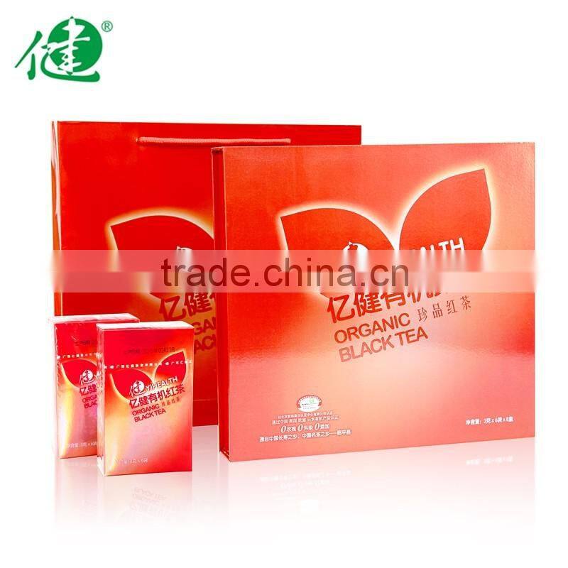 Pollution Free Health Food Drink Organic Black Tea With Beautiful Packing Box