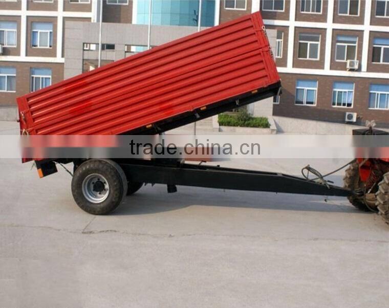 Tanzania hot selling 7CX-5T 5 ton Hydraulic Tipping Trailer for 50-75HP tractor