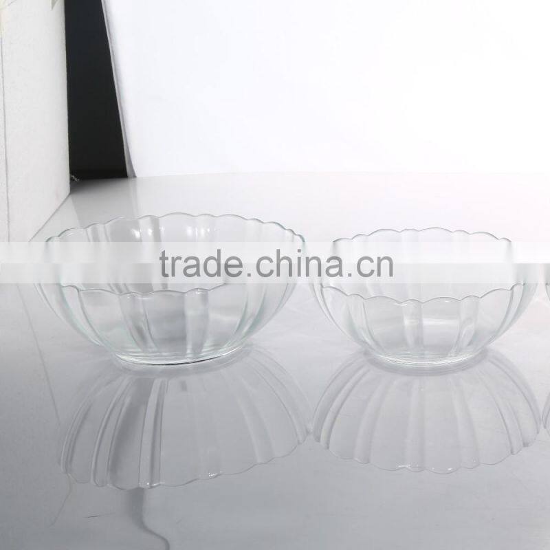 Beautiful Lotus Flower Shape Transparent Glass Bowl