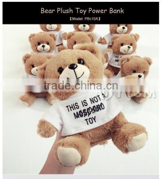 Mini Teddy Bears Birthday Gift Power Bank Plush Phone Charger