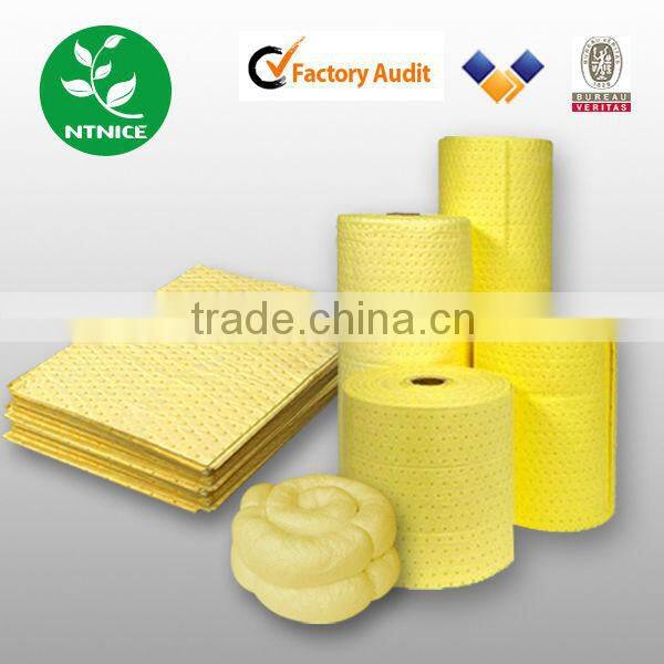 Industrial Acidic liquid leaking laboratory Hazchem Chemical Spill Absorbent Mat Pads Sheet