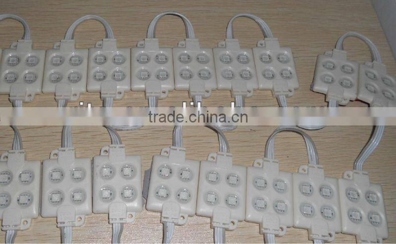 RGB color 5050 SMD injection type LED module,4pcs 5050 led,DC12V input