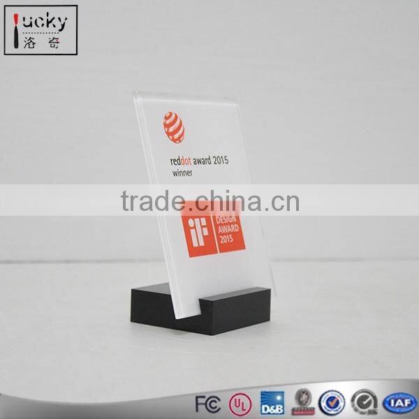 Red Acrylic Wall Holder With Two Pocket
