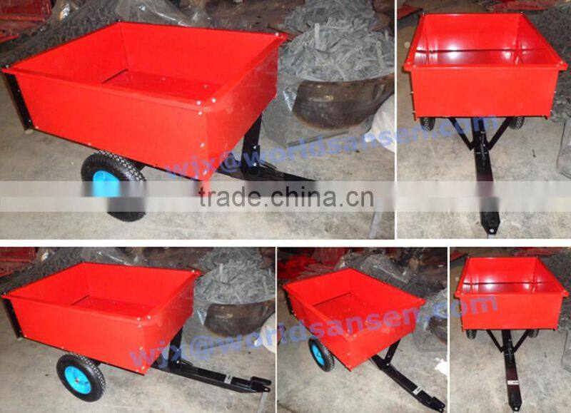 2 wheels tractor dump trailer 1500Lb. Capacity 17cu Utility Dump Trailer for ATV