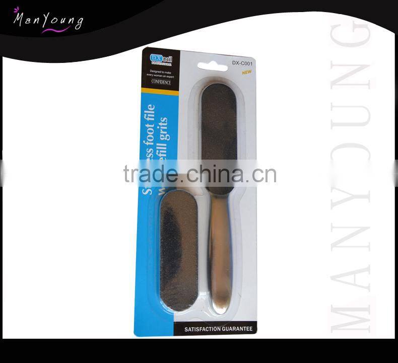 stainless steel foot file with refill set