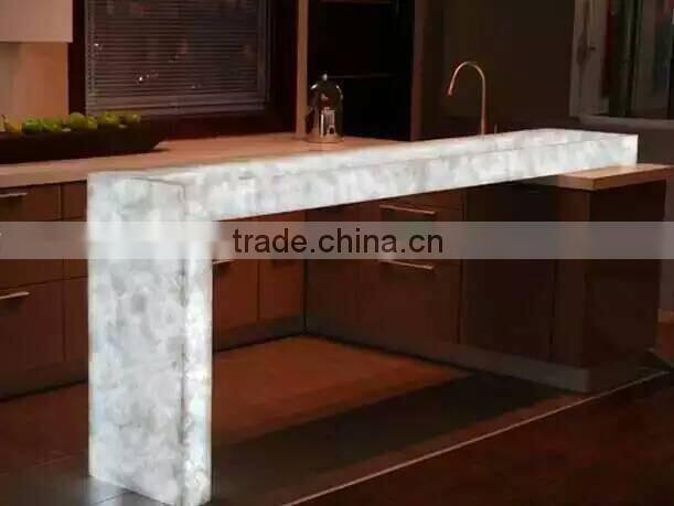 Chian Luxury Renovation White Lighted Onyx Bar Top