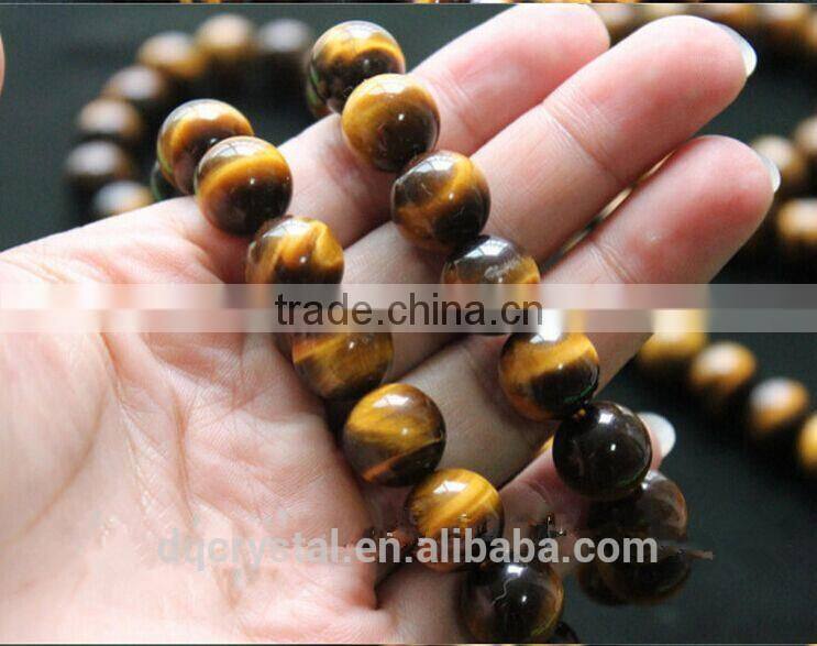 Factory wholesale different size natural tiger eye stone beads bracelet for men