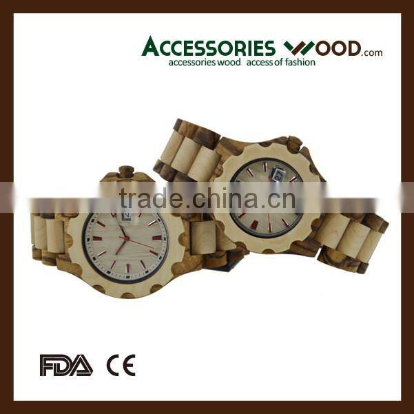 Wholesale Japan movt quartz watch custom wooden wrist watch for man and woman