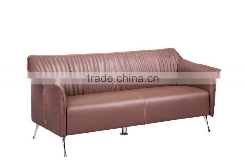 2016 hot sale popular black artistic leather sectional 1+1+3 sofa set with stainless steel base