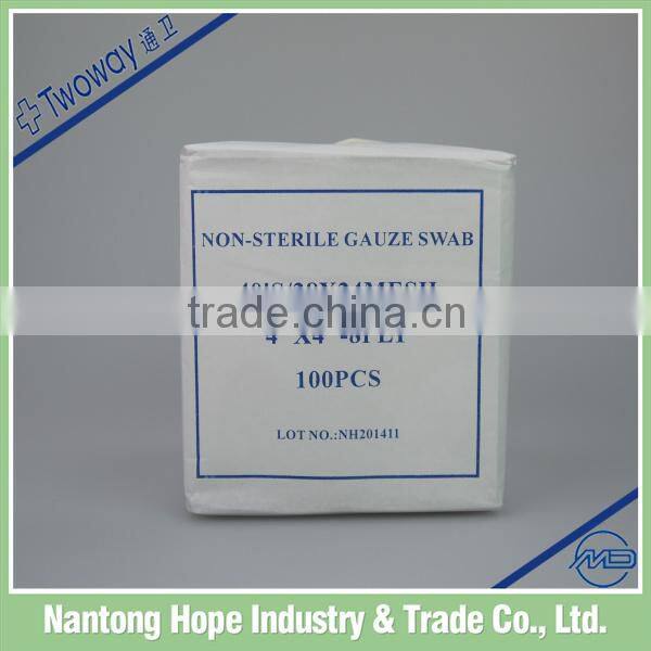 12" x 12" 12ply medical sterile laparotomy sponge with blue loop