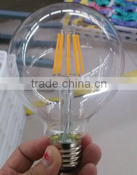led fliament bulb g95 8w e27 warm white