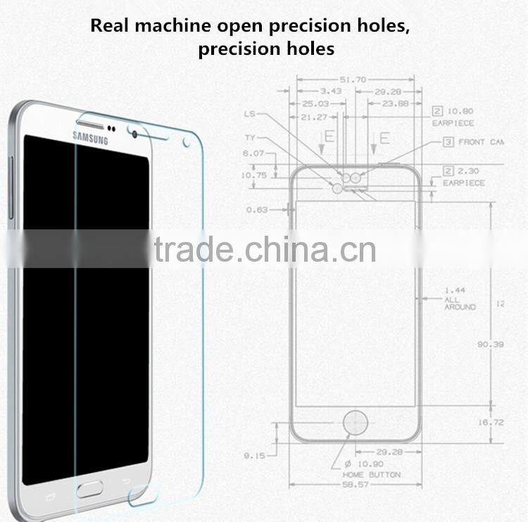 High definition 9H anti scratch 2.5D protecting film tempered glass screen protector for Samsung galaxy E7