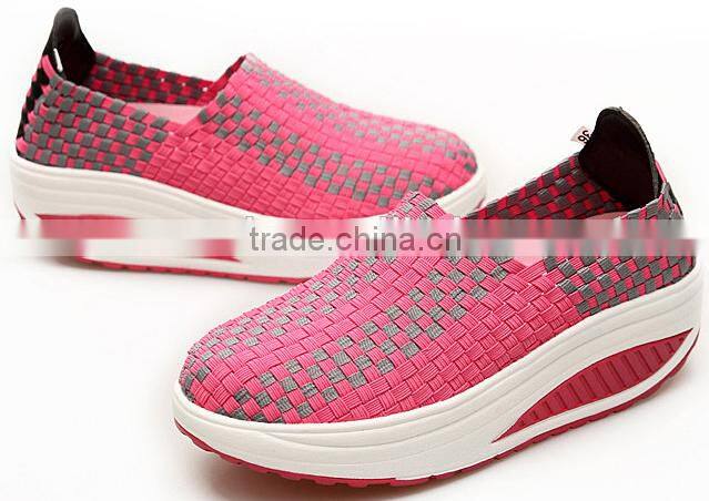 popular women's woven shoes with high quality , casual sport shoes