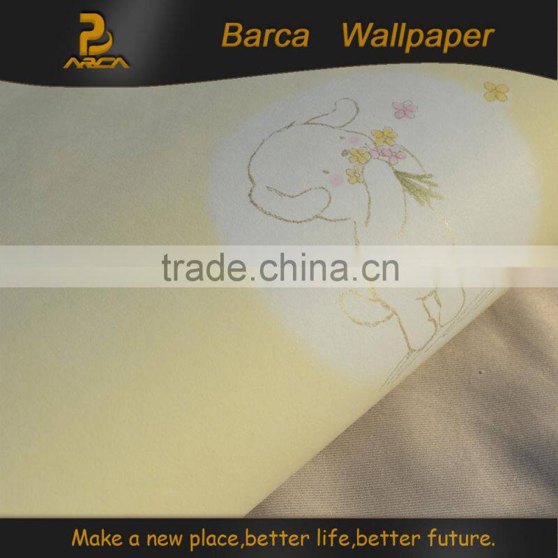 Glitter 3d embossed european wall paper rolls