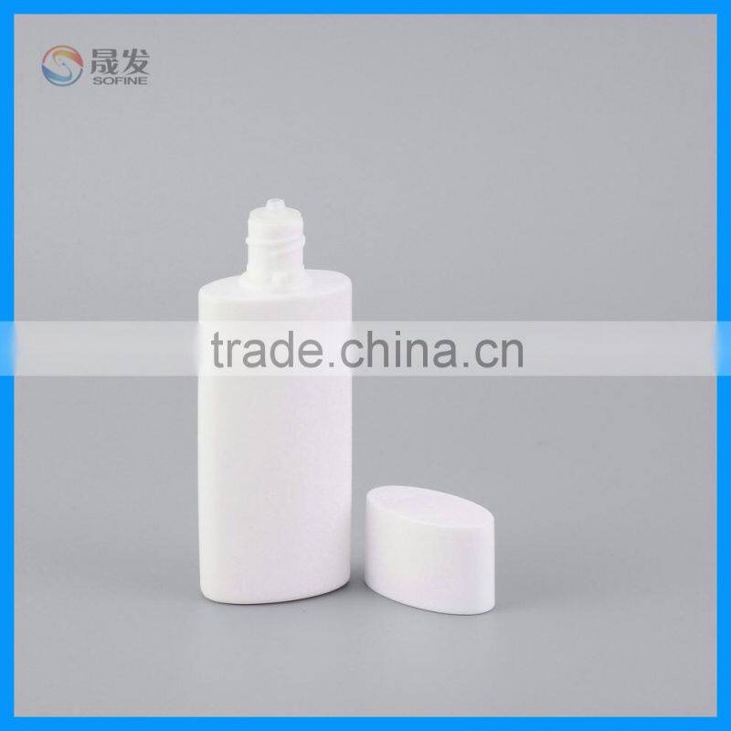 Plastic empty sunsceen bottle
