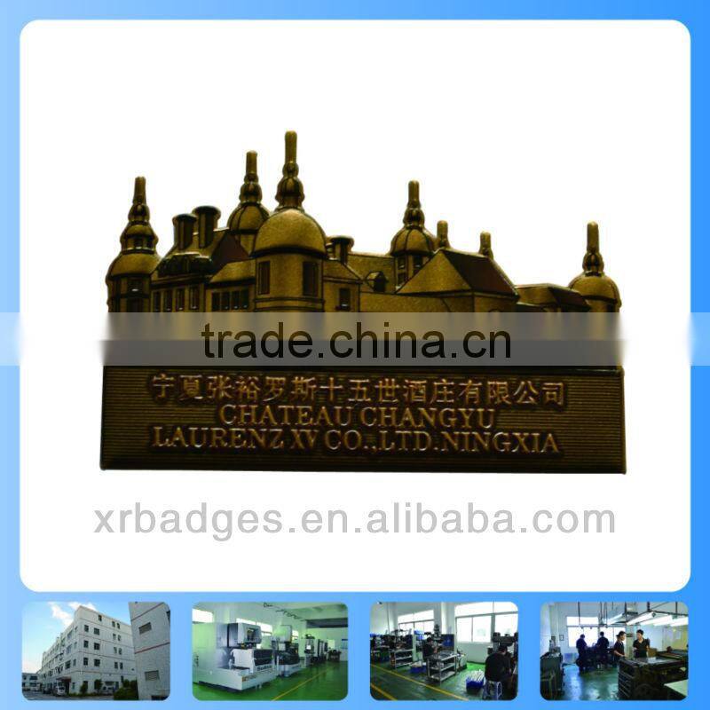 2014 high quality custom silver metal pin badge making