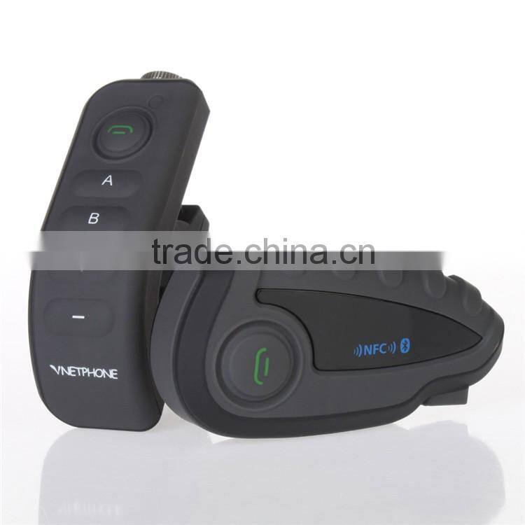 2016 New v8 1200m helmet talkie walkie bluetooth stereo headset motobike helmet with microphone