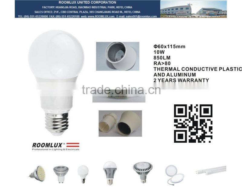new style of led A60 10w AC85-265V with CE ROHS