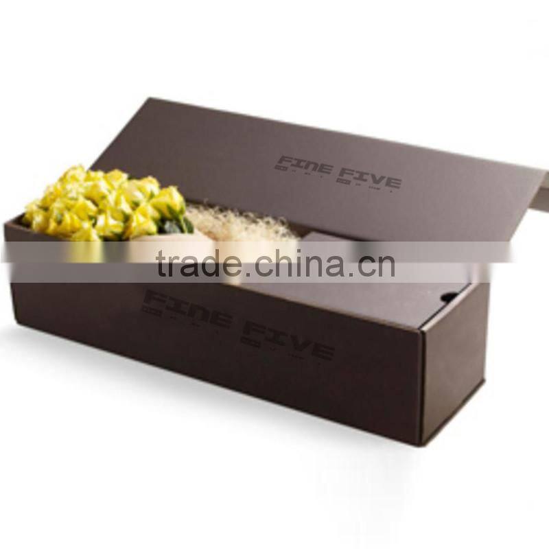 Large long cardboard box for flower packaging