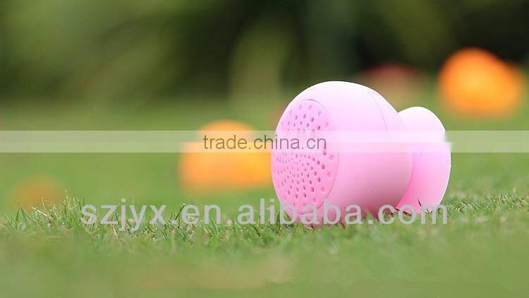 Portable Mini Mushroom Silicone Sucker Waterproof Wireless Bluetooth Speaker for iphone 5 / Galaxy S4 N7000