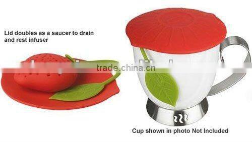 eco-friendly FDA LFGB silicone tea infuser