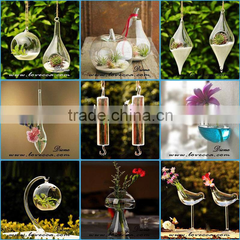 Charms fashion wholesale glass horse figurines with air plant