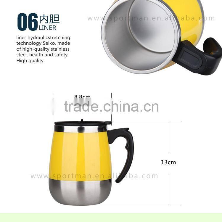 16oz reliable quality blue coffee mug hot China product auto travel tea mug assorted color wholesale water cup