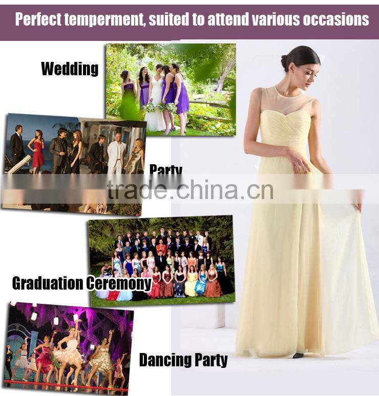 Sexy New Fashion Bridesmaid Gown 2015 Latest Design Sleeveless Vintage Bridesmaid Dresses