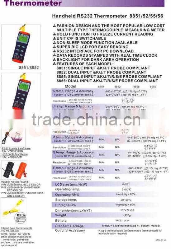 AZ8852 K/J/T Digital Thermometer