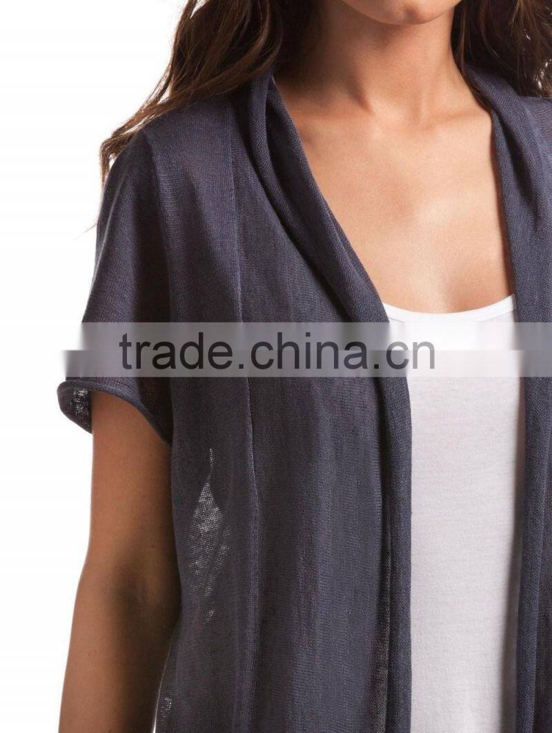 15SHT3122 Linen Knit Robe Sweater