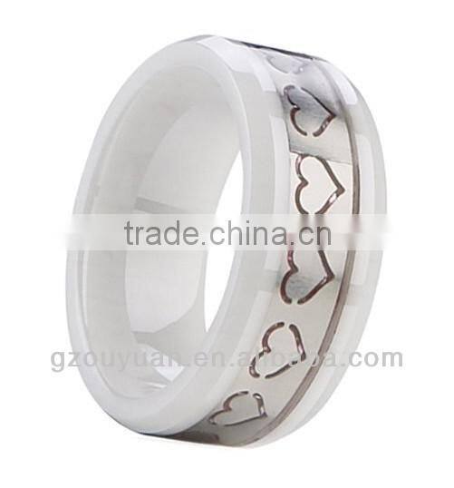 Women's Black Sweet Ceramic Ring