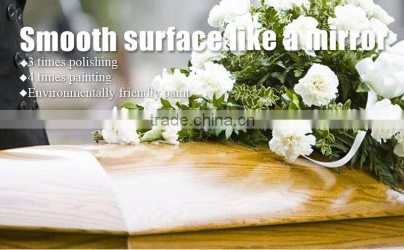 nice painting natural finish chinese best selling wood casket