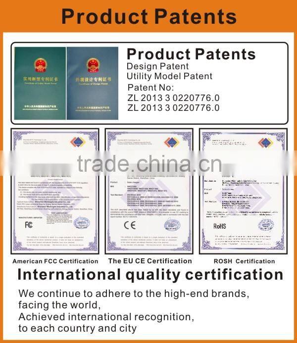 Factory private model 6W solar panel foldable leather bag solar charger