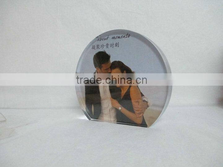 semi-circle acrylic magnetic photo frame