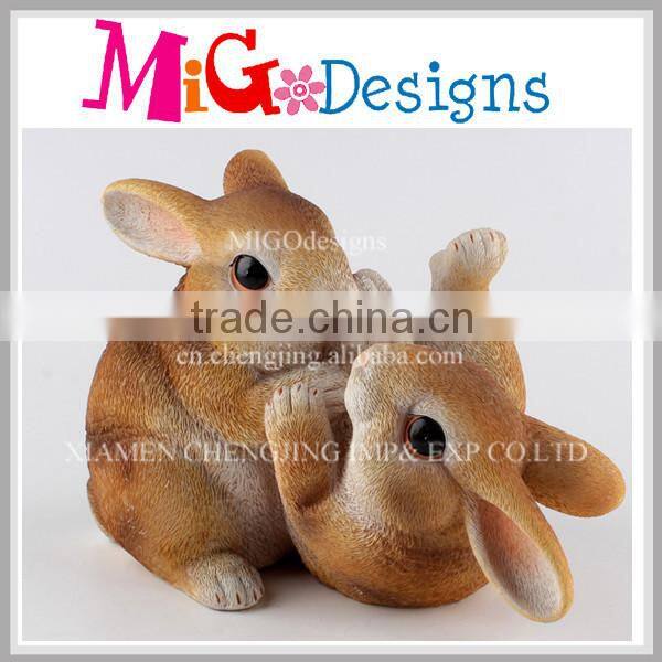 Brown Polyresin Squirrels Playing on Tree Garden Statuary Wholesale