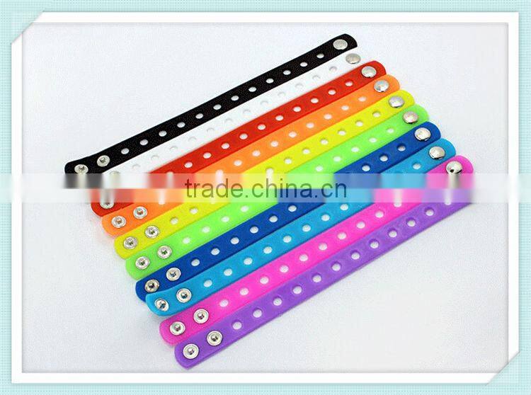 adjustable silicone rubber bracelet