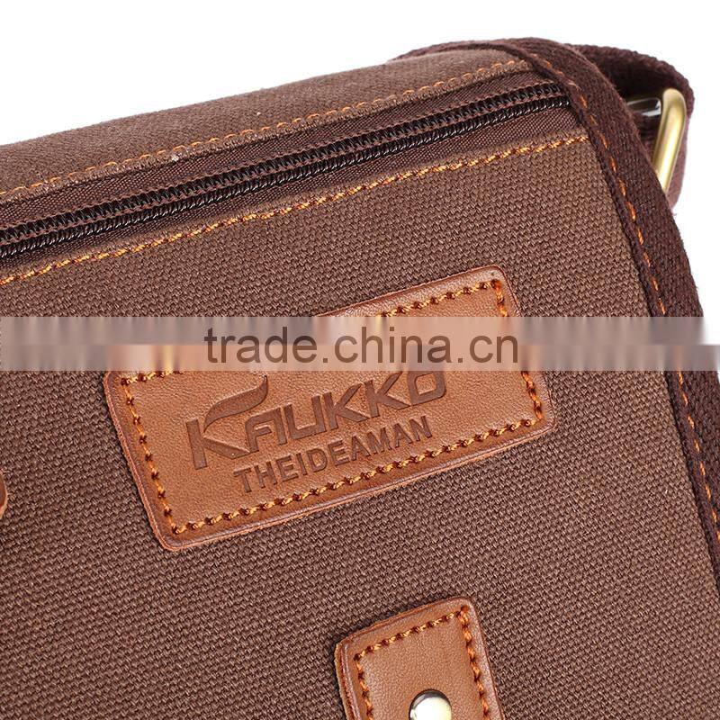 Guangzhou Factory Wholesale Men Canvas Shoulder Bag,Canvas Cross Body Bag