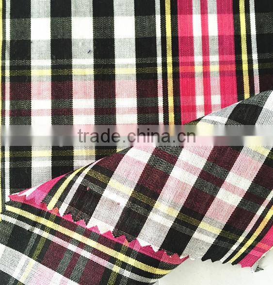 Factory price 100%cotton stock yarn dyed fabric