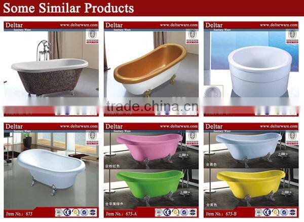 Sanitary Ware Bathtub Price, Claw Foot Coffee Color Bathtub Indoor Bath Tub, Acylic Royal Bathtub